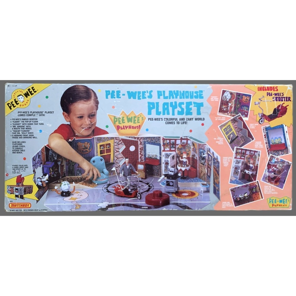 1988 Matchbox Pee-Wee's Playhouse Fold & Carry w/ Box VG Complete Condition READ